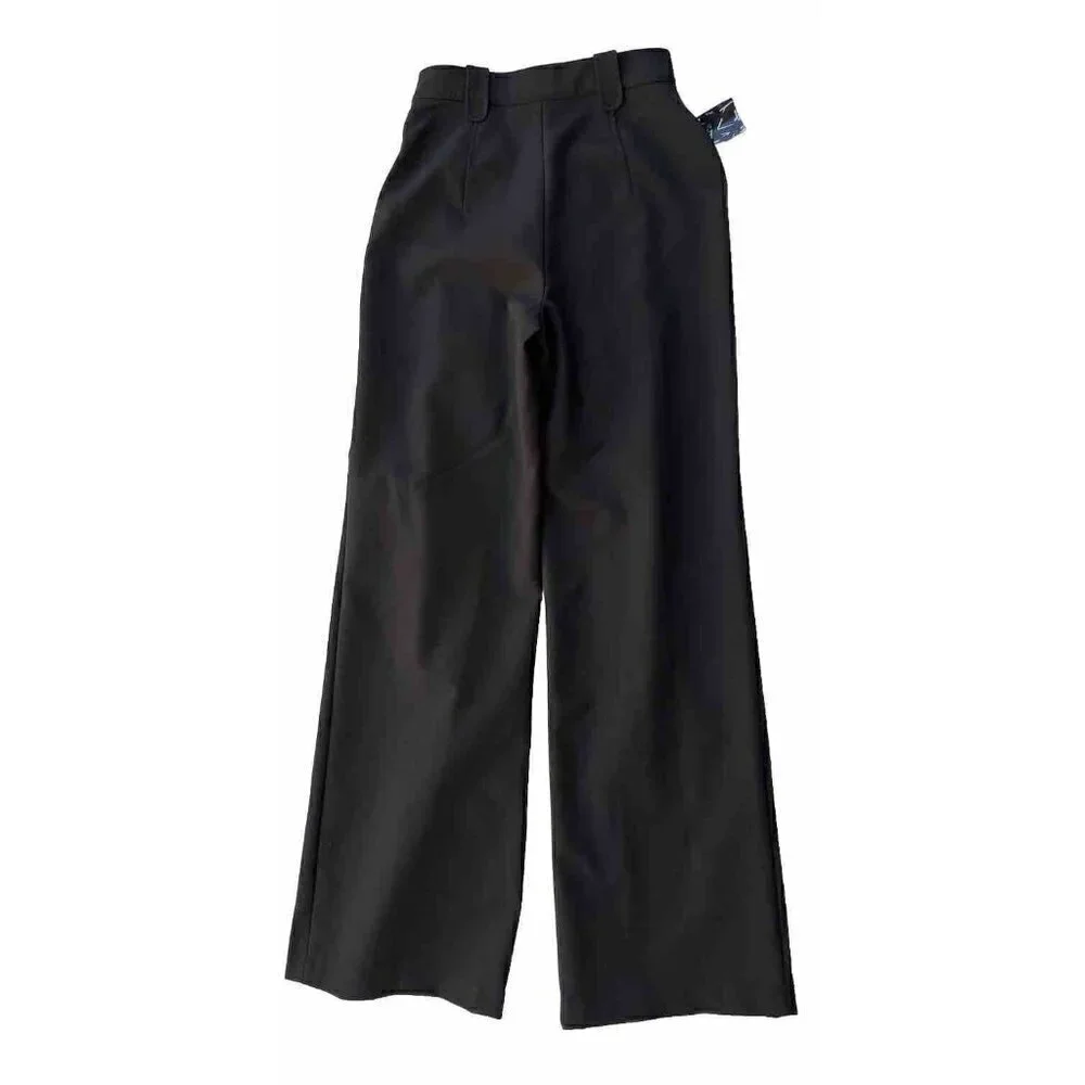 Nasty Gal Women's I'm Bossy Black Wide Leg High Waist Trousers Pants Size XS - Picture 7 of 13